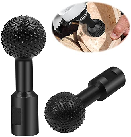 Lxoraziy Kugelmeißel Feilenschleifköpfe, Mehrzweck-Sphärische Raspel, Kugelrotierende Holzraspeln, 40 mm Durchmesser, für 115/125 Winkelschleife