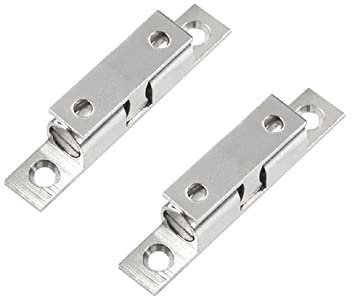 2 Stück Doppelkugel-Rollschnäpper, verstellbarer Kupferkugel-Spannverschluss mit Schrauben, Kugelschnäpper, Möbelriegel für Schrank, Tür, Schrank (Silber/50 mm)