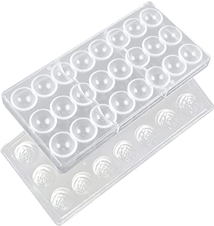 Trasparente Stampo per Cioccolato Riutilizzabile Cioccolatini Stampo Sicuro Cioccolatini Stampo Stampini per Cioccolato Trasparente Per la preparazione di cioccolato, dessert, caramelle (2 pezzi)