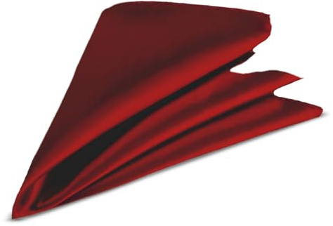 WedDecor Burgundy Men's Pocket Square Plain Formal Suit Handkerchief