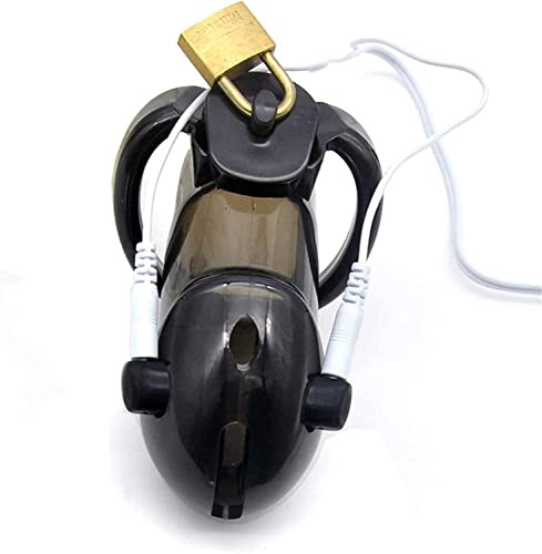 Hrekssi Elektrosex/E-Stim Keuschheitsgürtel Stimulator für Männer, Peniskäfig Keuschheitskäfig Folter Slave Locking Stromschlag Penis Cock Cage SM Sexspielzeug für Frauen Männer Paare