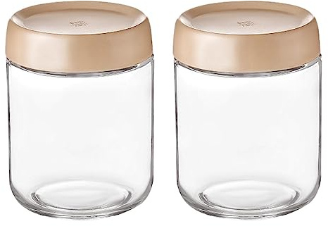 Eidoct 2-Pack 15.8oz Glass Jar with Screw Lid Leakproof Overnight Oats Container, Yogurt Jars, Oatmeal Salad Jars, for Cereals Milk Fruit Condiment Dressing(2-Pack 450ml Beige) | Overnight Oats Container, Yogurt Jars, Leakproof Oatmeal Salad Jars, for Breakfast Cereal Milk Fruit, Beige