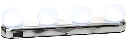 DOITOOL Led Schminklicht Spiegel Mit Saugnapf Tragbare Lampe 4 Glühbirnen Installieren Licht Für Badezimmer Und Reisen