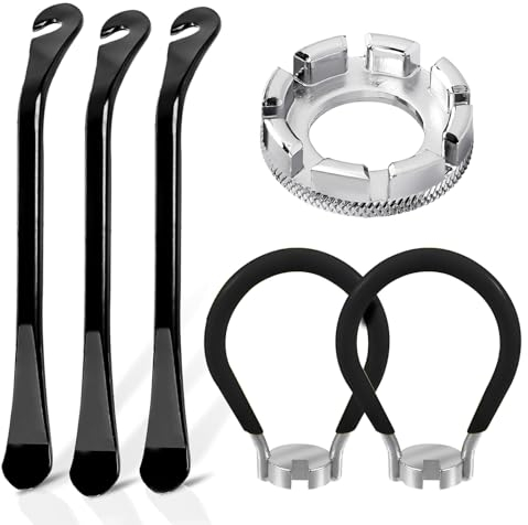 ZUYIST Speichenschlüssel Fahrrad, Reifenheber Fahrrad Metall und 10-15 Universal Speichenspanner Stahl Nippelspanner Fahrrad Werkzeug für die Wartung und Einstellung von Fahrradrädern