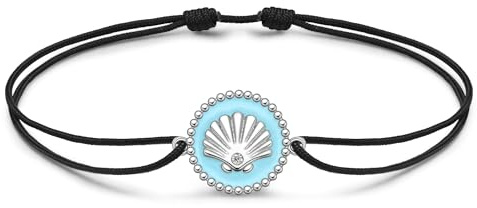 JENDEAR SHINE Muschel Fußkettchen für Damen, 925er Sterlingsilber Verstellbare Handgefertigte Seilkette Niedlicher Sommer Schmuck