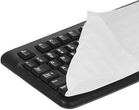 kwmobile Silikon Tastaturschutz für Logitech K120 - QWERTY US Keyboard Cover Abdeckung - Transparent