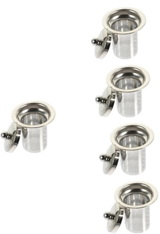 Cabilock 5pcs Teapot Infuser Insert Mesh Filter for Tea Strainer Home Supplies Stainless Steel Tea Pot Accessory