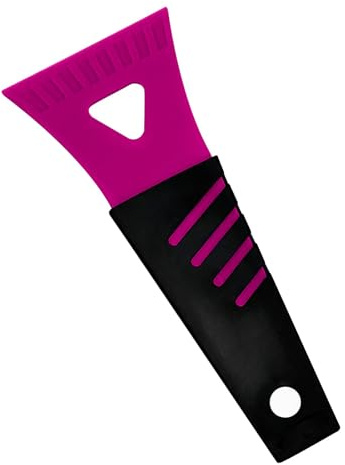 Vehicle Windscreen Ice Scrapers, Plastic Winter Car Accessories, Frost Removal Auto Accessories Color Ice Scraper, Ice Snow Scrapper for Cars And Vans With Soft Grip for Cars & Trucks (Hot Pink)