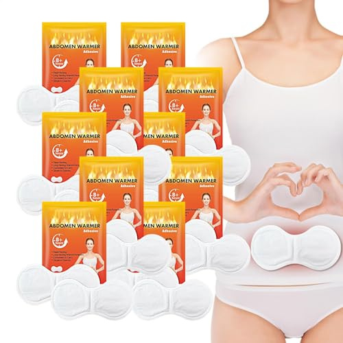 Hot Patch, Heizkissen zum Aufkleben,Dauerhafte selbsterhitzende Pflaster für die Taille - Winter 10X tragbares Menstruations-Heizkissen, warme selbstklebende tragbare Heizpflaster