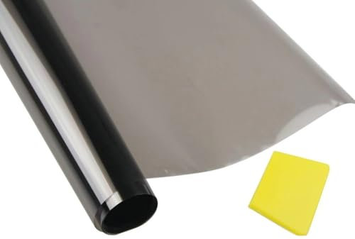 WANGSHAOWEI TöNungsfolie Auto 300CM x 50CM Schwarz Fenster Tönung Film Glas Aufkleber Solar Sonnenschutz Film for Auto Schwarz Rolle 15% VLT Tönung Werkzeuge Kit Scheiben TöNungsfolie Auto
