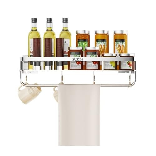 Etagere Douche Étagère de Douche avec Barre Porte-Serviettes, Organisateur de Douche Amovible en Acier Inoxydable, étagères de Douche sans perçage for Salle de Bain, Cuisine Panier Douche(25cm)