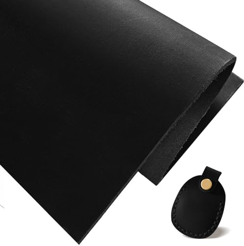 MeYuxg Echtleder meterware, Leder Schwarz, Kein Kunstleder, Rindsleder für Ohrringe, Haarschleifen, Kunsthandwerk, 30X60cm