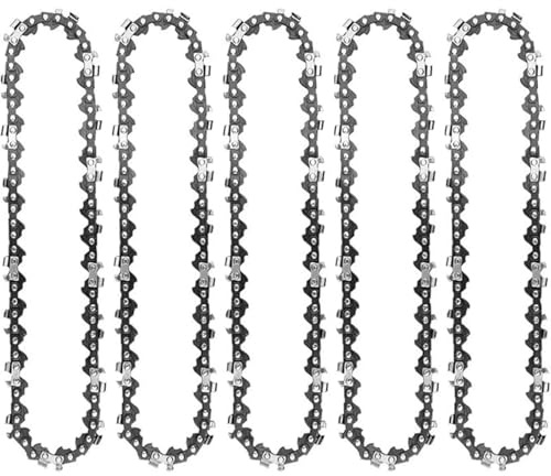 RODISHOMM 5 cadenas de sierra de 8 pulgadas, 45 eslabones de repuesto para motosierras, cadena universal compatible con modelos de 8 pulgadas para jardinería, poda de árboles y agricultura