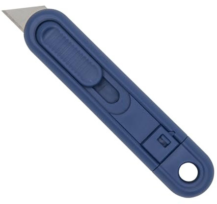 WEDO Cúter de cuchillo detectable, cuchillo de alfombra de material detectable, color azul