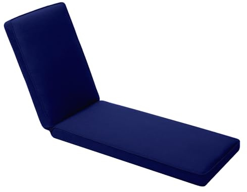 EXZFW Deckchair Auflagen,Sonnenliege Auflage,Liegenauflagen für Gartenmöbel Wasserdicht,Auflage Liege Outdoor Polster Schnell,Trocknend Waschbar Auflagen für Gartenliegen,Dark Blue 17,178x59x8cm