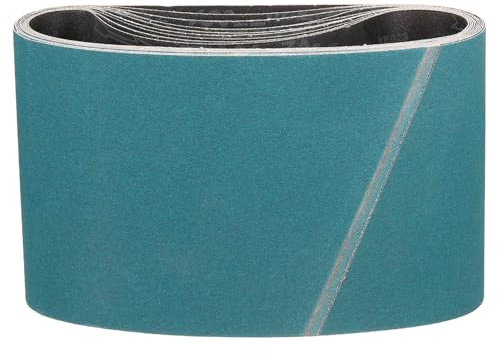 CoCud Bandas de Lija 750 x 200mm, Bandas Abrasiva de Zirconia, 36 Granos para Lijadora de Banda, Herramienta para Tallar Cuchillos, Metalurgia, Madera, 10 Pcs