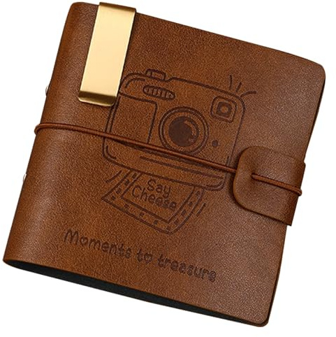 FOSDICK Small Photo Album, Polaroid Photos Albums, Mini Photo Album Book for 8.5x 9.8 Cm Pockets Hold 100 Pictures for Viewing,Weddings, Graduations, Vacations