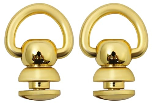 FANSHINUO 2Pcs 360 Gradi Rotanti D Anelli Borchie Rivetti Rotanti In Metallo Borchie Rivetti Per Borsa In Pelle Borsa Borsa Cintura Artigianato