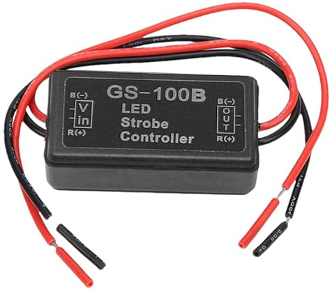 Generico Luce lampeggiante a LED AUTO-Controller GS-100B, 3 modalità 12V-24V Accessorio DC | Lampada di arresto della coda freno lampeggiatore, segnale di sicurezza del bagagliaio, dispositivo di