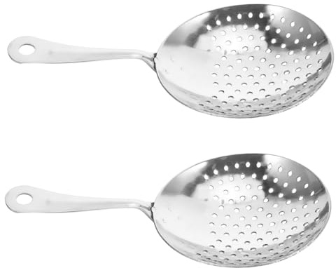 OUNONA 2 pièces Louche Écumoire INOX Résistante Chaleur pour Friture et Filtration Cuillère à Multifonction pour Cuisson Pâtes et Hot Pot