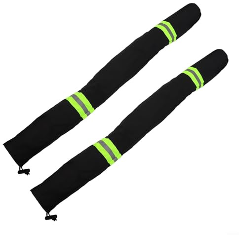 Yhenlovtt 2 fundas de almohadilla de guía de remolque de barco con espuma gruesa y tiras reflectantes, cubiertas de tela Oxford de 36 pulgadas para canoa, lancha motora y postes de guía de remolque de