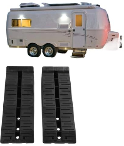 Rampe di livellamento per camper Capacità di carico 11000LBS Cuneo per ruota per rimorchio da viaggio Camper Blocchi di livellamento per camper compatibili con camper