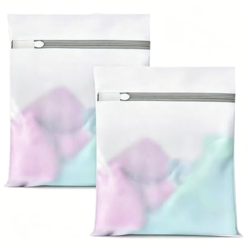 2 Pack Mesh Laundry Bags,Reusable Large Laundry Bags for Washing Machine