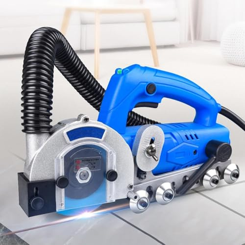 Elektrisk kakelfogrengöringsmaskin 1 200 W, 9 000 r/min med uppsamlingspåsar, justerbart skärdjup, kakelgapsrengöring med 4 hjul i rostfritt stål