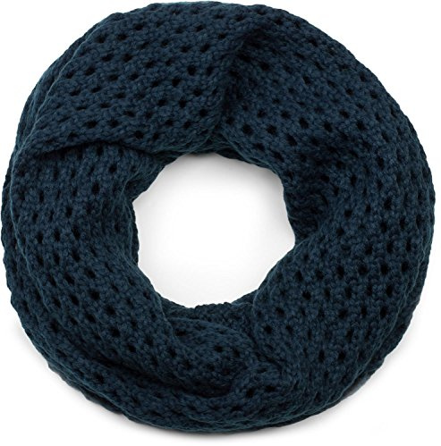 styleBREAKER Unisex Strick-Loop Ajourmuster | Grobstrick mit Lochoptik, 100 % Viskose, 2- bis 3-mal wickelbar, bei 30 °C waschbar, Maße ca. 73x29 cm.