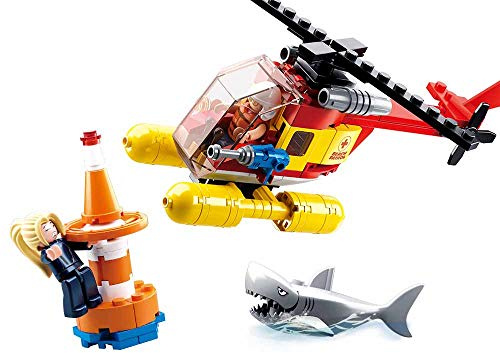 Sluban Klemmbausteine SL95530, Rettungshubschrauber (158 Teile) [M38-B0669], Spielset, Klemmbausteine, City, mit Spielfigur, Stadtleben