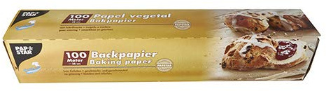 Papstar 87089 - Rollo de papel de horno (100 m x 38 cm, en caja plegable), color marrón