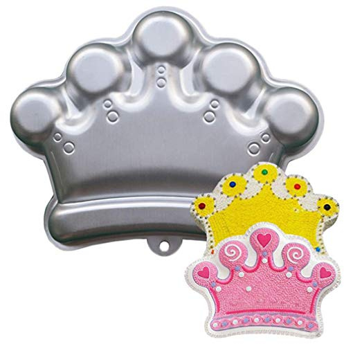 Ulalaza Moule À Gâteau En Aluminium 3D Couronne Forme Plat De Cuisson DIY Anniversaire Moule À Gâteau Moule Cuisine Fournitures