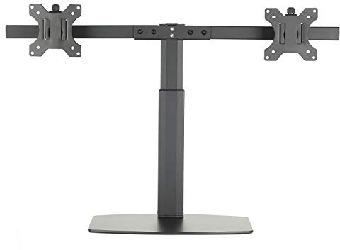 Ewent Support avec Ressort à gaz Ecran avec Bras pour Moniteur Double pour écrans LCD LED 13-32, Bras à Ressort à gaz pivotant à 360°, Norme VESA 75-100 mm, Poids Max. 6,5 kg