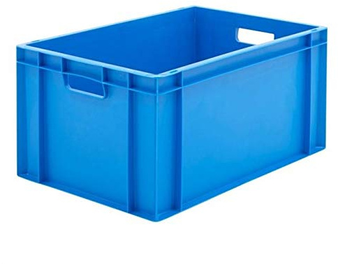 BiGDUG 5x Euro Stacking Box And Euro Container Dolly Warehouse Stock Room (Blue)