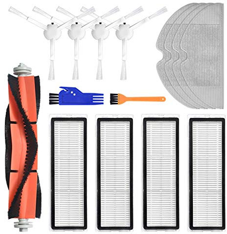 LICHIFIT Haupt-Seitenbürste HEPA-Filterteile Wischtuch Wasserkern Kamm für Mijia 1C Roboter Staubsauger Ersatzzubehör