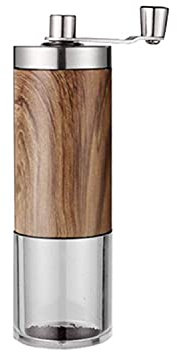 MYMM Molinillo de mano, molinillo de café en grano, granos, condimentos, molinillo de nueces, molinillo manual pequeño para el hogar (Grano de madera)