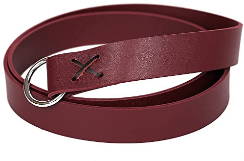 Linghe Mittelalterlicher Leder Wikinger Rindsseilgürtel LARP Renaissance Gürtel O-Ring