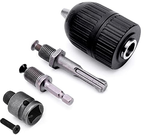 Schnellspannbohrfutter 2-13mm 1/2 x 20UNF mit 1/4 HEX, 3/8 SDS Plus, Schlagschraubern Adapter, Schnellspann Schlüsselloses Bohrfutter Bohrmaschine, bohrfutter für schlagschrauber