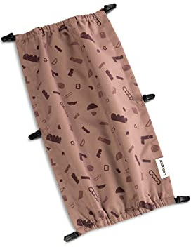 Croozer, Sonnenschutz Single Red Patterned, Parasol, Blu, Unisex-Adult