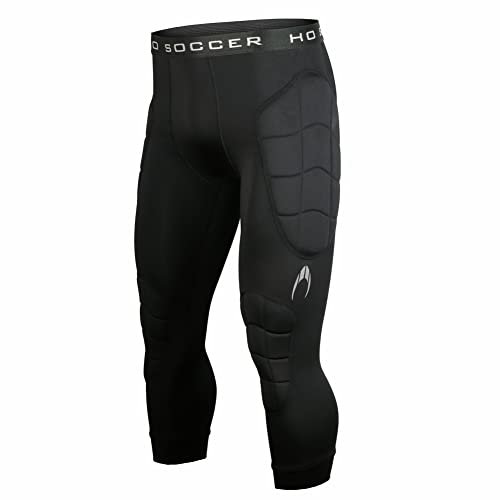 HO Soccer - Maglia Portiere Imbottita Raven 3/4 - Pantaloni Pirata con Protezioni Unisex Adulto, L