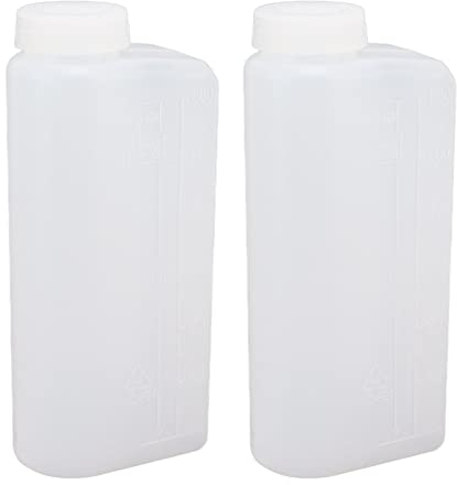 TOPINCN 2-Pack Oil Mixing Bottle, 600ml Capacity, Nylon Plastic Container for Chainsaw, 19x8x5cm, Professional 2-Stroke Petrol Fuel Mixer