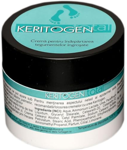 KERITOGEN TOTAL Pomata Callifugo 50g - Pelle Dura Talloni, Palmi e sulle Dita, Calli, Duroni, Verruche, Occhi di Pernice – Rimozione Calli Duri e Molli – Piedi Morbidi - Anti Callosità – con Vit. E