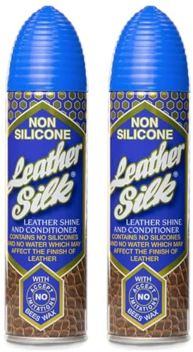 Aristowax Leather Silk Shine & Conditioner with Beeswax, Non-Silicone Formula Emollients for Leather Sofas, Car Seats, Furniture - Leather Spray Cleaner Polish and Protector, 2 pack + Cheeroo Magnet