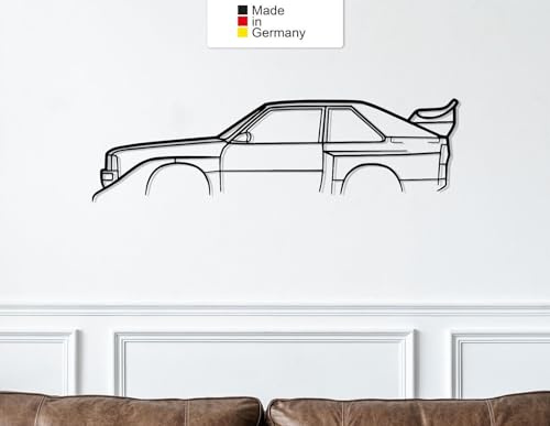 for AUDI S1 Classic, Metall Wandbild, Wanddeko, Auto Silhouette, Metal Car Wall Art (Größe: 100 cm (39))