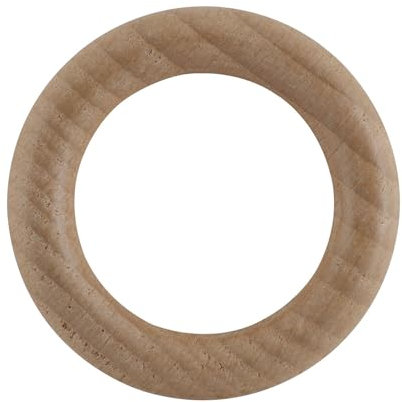 LEHA Vorhangring Holz Eiche hell lackiert