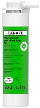 AquaTru Carafe VOC Filter with pH+ Mineral Boost (Stage 4) for AquaTru Carafe Countertop Reverse Osmosis Water Filter Purification System | Certified to remove PFAS and other chemicals (Alkaline)