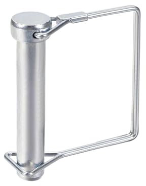 DTGN 12mm x 65mm (DxL) Wellenverriegelungsstift - 1 Stück - Gut für landwirtschaftliche Anhänger Rasen - Karbonstahl Vierkant-Anhängerkupplungsstift - Silberton