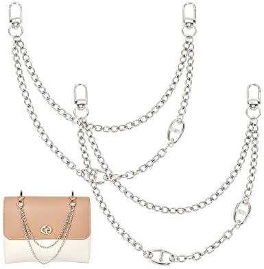 UNICRAFTALE 2 Stück Kurze Taschenketten Geldbörsenriemenver Längerung 29.4cm Plain Handtaschen Verlängerungskette Schulterriemen für Taschen Für Crossbody Schulter Handtaschen Taschen Zubehör