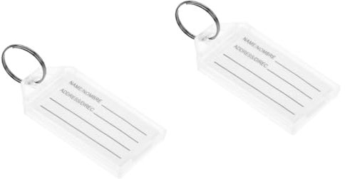 PACKOVE 60 Stk Kategorie Schlüsselanhänger Reise-tags Hotel-schlüsselanhänger Markierung Markieren Schlüsselanhänger Identifikatoren Nummernschild Id-tags-etiketten Id-etikett Papier Weiß