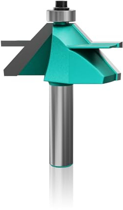 CSOOM Beveled Edge Handle 45 Degree semi-Beveled Invisible Handle with 1/2 Shank for Solid Wood Panels, chipboard, Lumber and Plywood